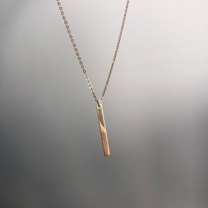GLDN Necklace 14K Gold Fill - Vertical Bar Pendant